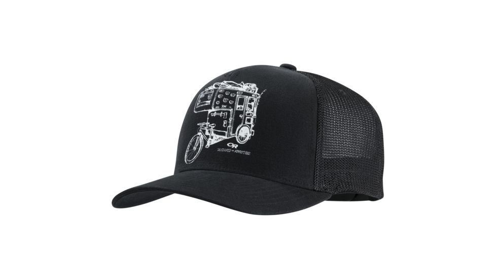 Outdoor Research Towers Trucker Cap, Unisex, Black, One Size 264402-black-1size