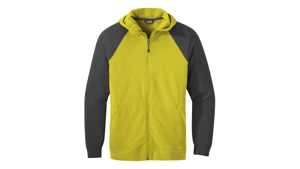 Outdoor Research Trail Mix Jacket - Mens, Citron/Storm, Extra Large, 2744161807009