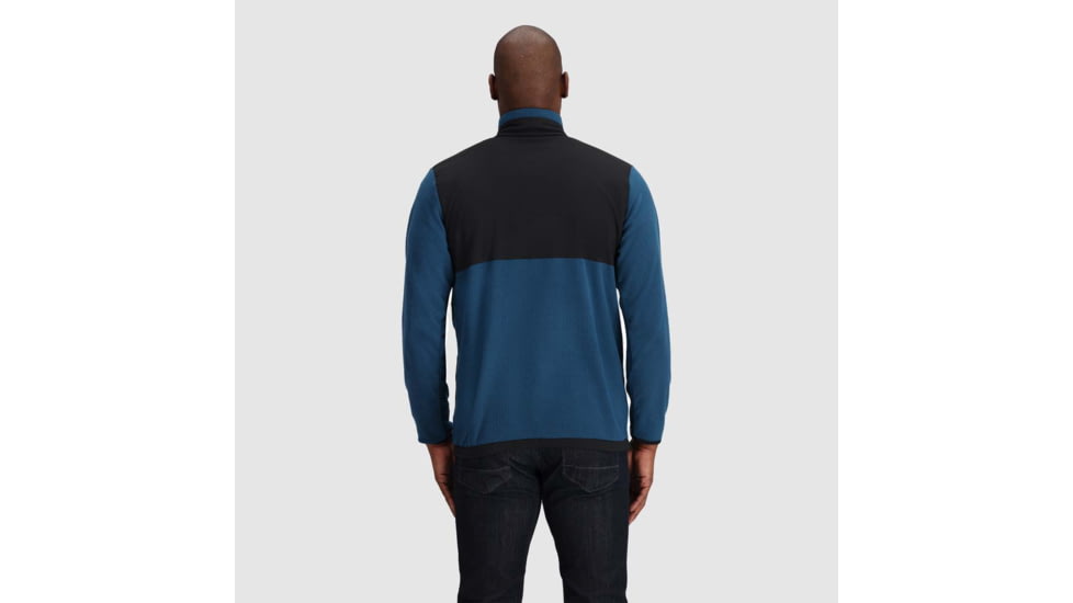 Outdoor Research Trail Mix Quarter Zip Pullover - Mens, Harbor/Black, 3XL, 3001362539011