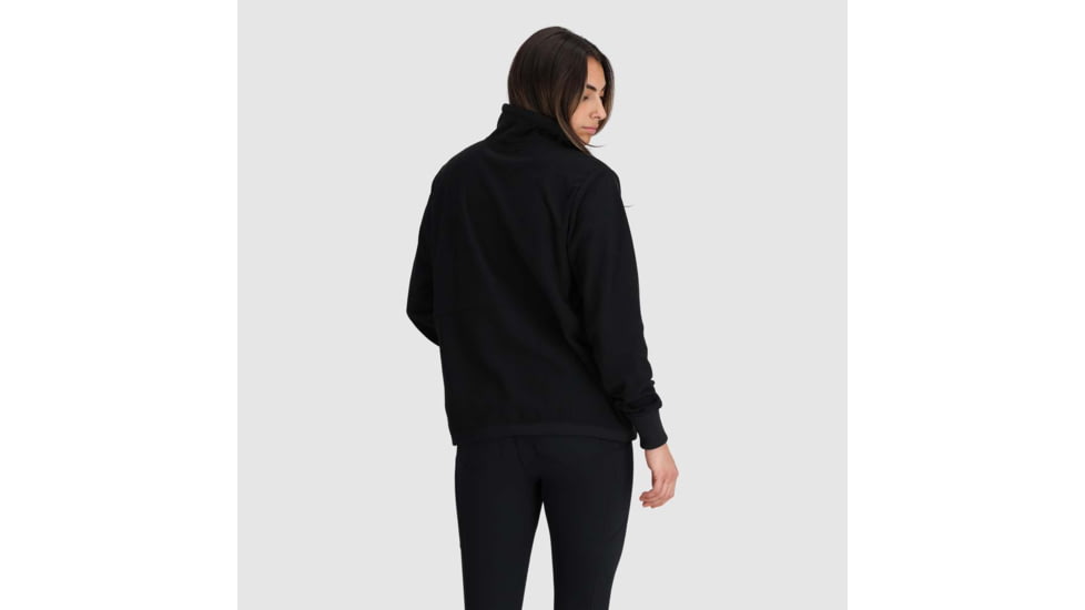 Outdoor Research Trail Mix Quarter Zip Pullover - Womens, Black, Medium, 3001390001007