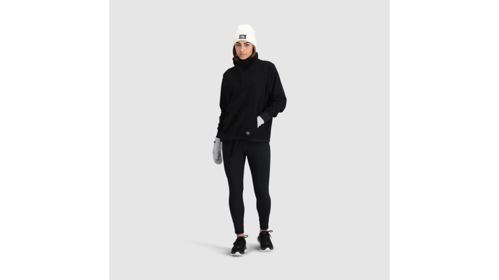 Outdoor Research Trail Mix Quarter Zip Pullover - Womens, Black, Medium, 3001390001007