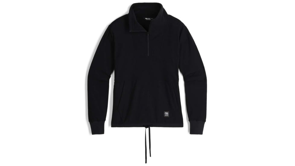 Outdoor Research Trail Mix Quarter Zip Pullover - Womens, Black, Medium, 3001390001007