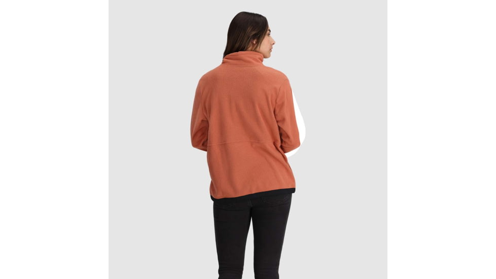 Outdoor Research Trail Mix Quarter Zip Pullover - Womens, Cinnamon/Black, Extra Large, 3001392615009