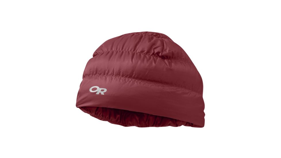Outdoor Research Transcendent Down Beanie, Firebrick, Large/Extra Large, 2434851285016