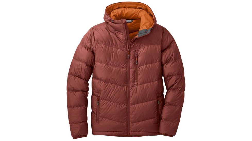 Outdoor Research Transcendent Down Hoodie - Mens, Madder, Small, 2680841859006