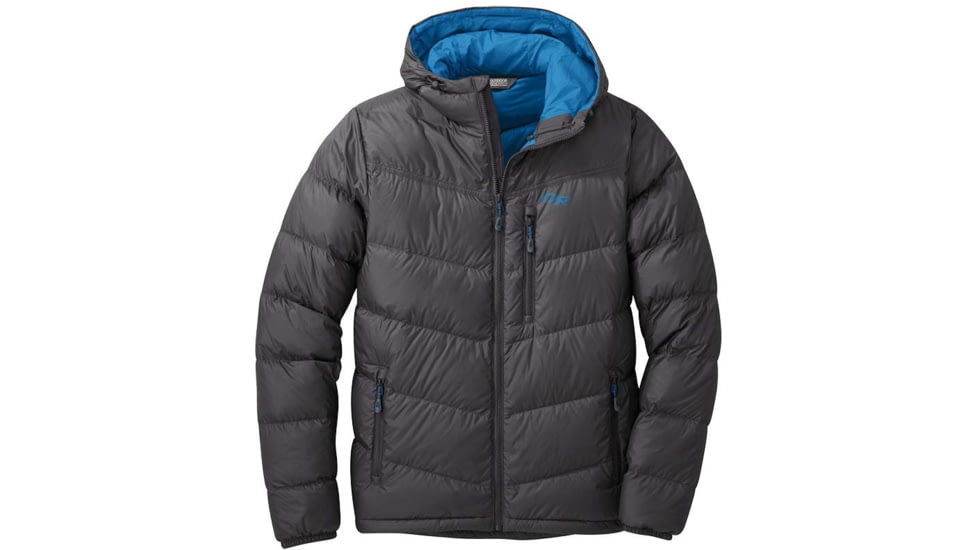 Outdoor Research Transcendent Down Hoodie - Mens, Storm, Medium, 2680841288007