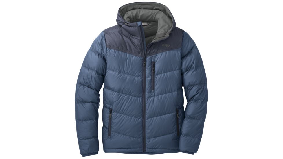 Outdoor Research Transcendent Down Hoody - Mens, Dusk/Naval Blue, Medium, 2680841392007