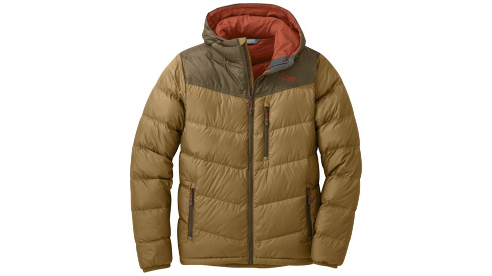 Outdoor Research Transcendent Down Hoody - Mens, Ochre/Carob, Medium, 2680841319007