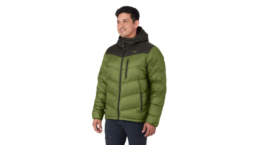 Outdoor Research Transcendent Down Hoody - Mens, Seaweed/Forest, Small, 2680841618006