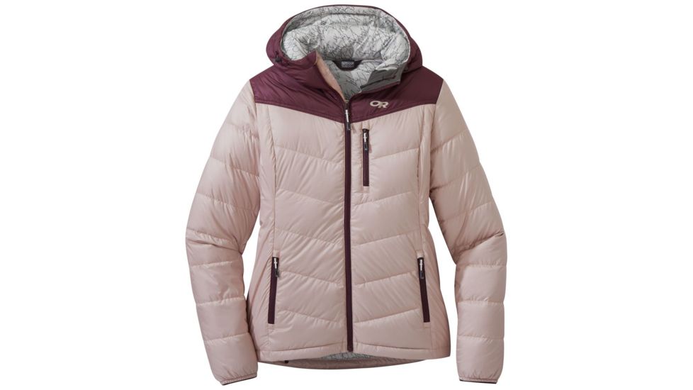 Outdoor Research Transcendent Down Hoody - Womens, Cacao/Dune, Extra Large, 2681051725009