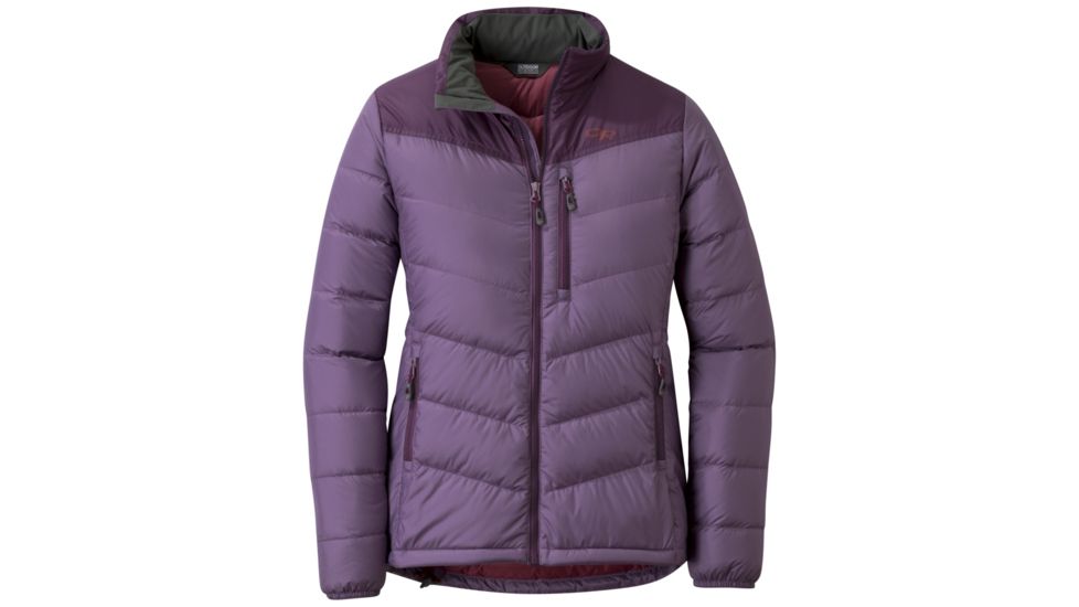 Outdoor Research Transcendent Down Jacket - Womens, Amethyst/Pacific Plum, Extra Small, 2681061379005