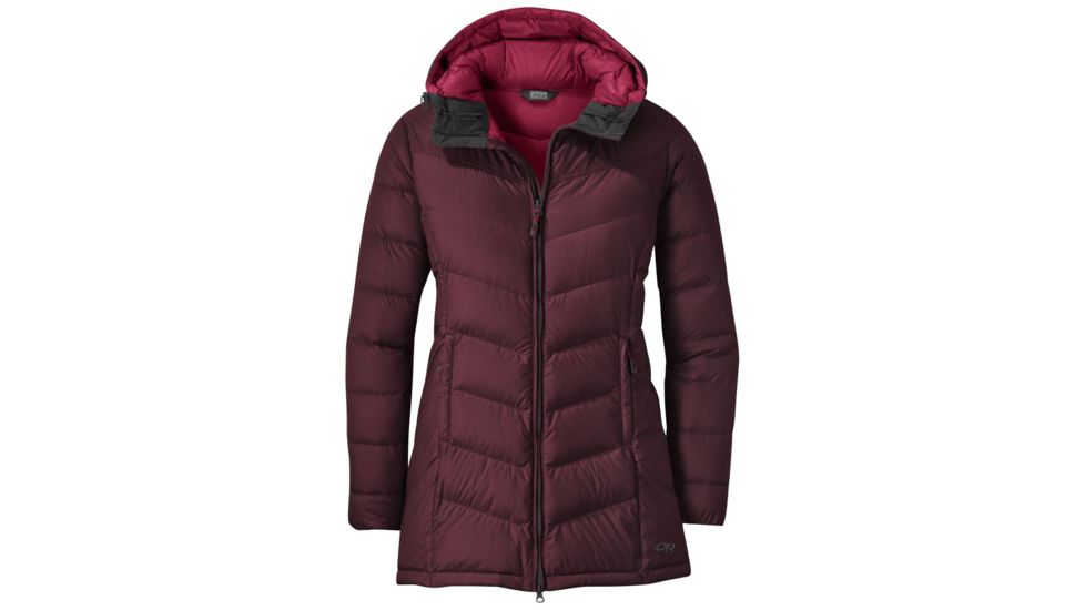 Outdoor Research Transcendent Down Parka - Womens, Cacao/Ink, Small, 2681041728006