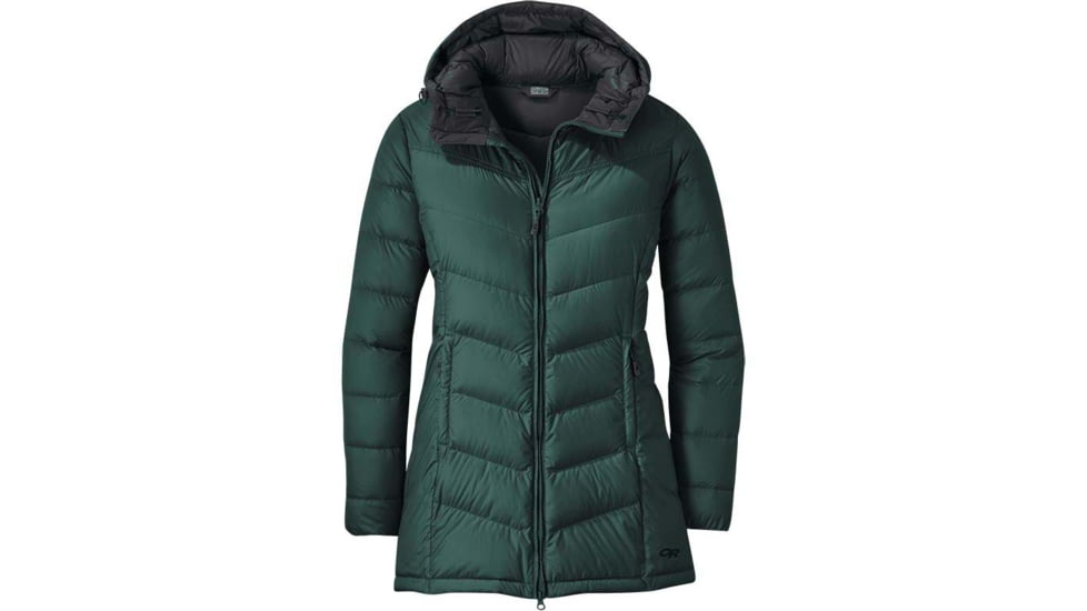 Outdoor Research Transcendent Down Parka - Womens, Fir, Small, 2681041858006