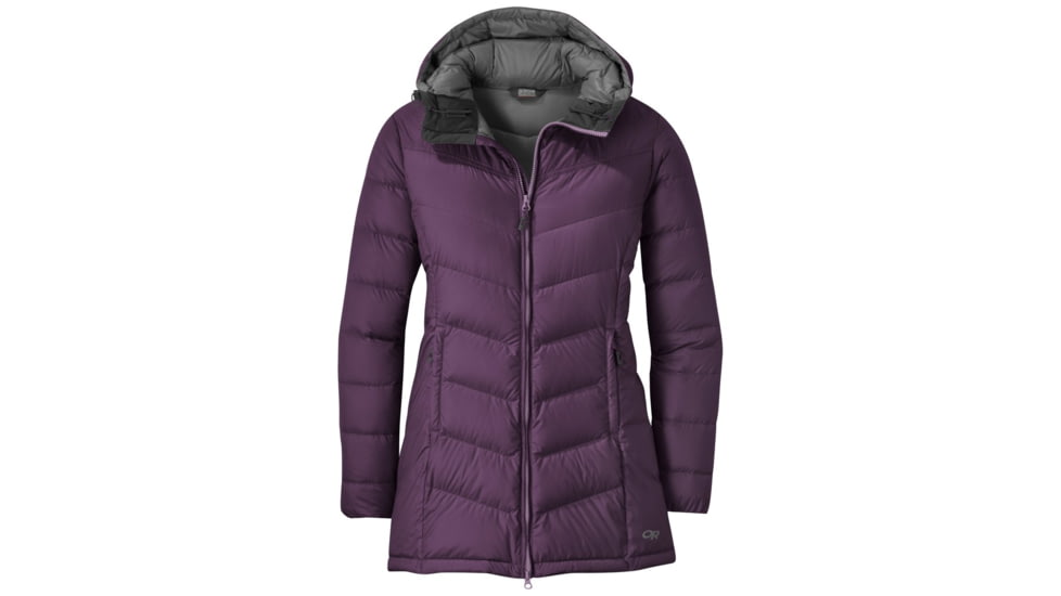 Outdoor Research Transcendent Down Parka - Womens, Pacific Plum, XL, 2681041287009