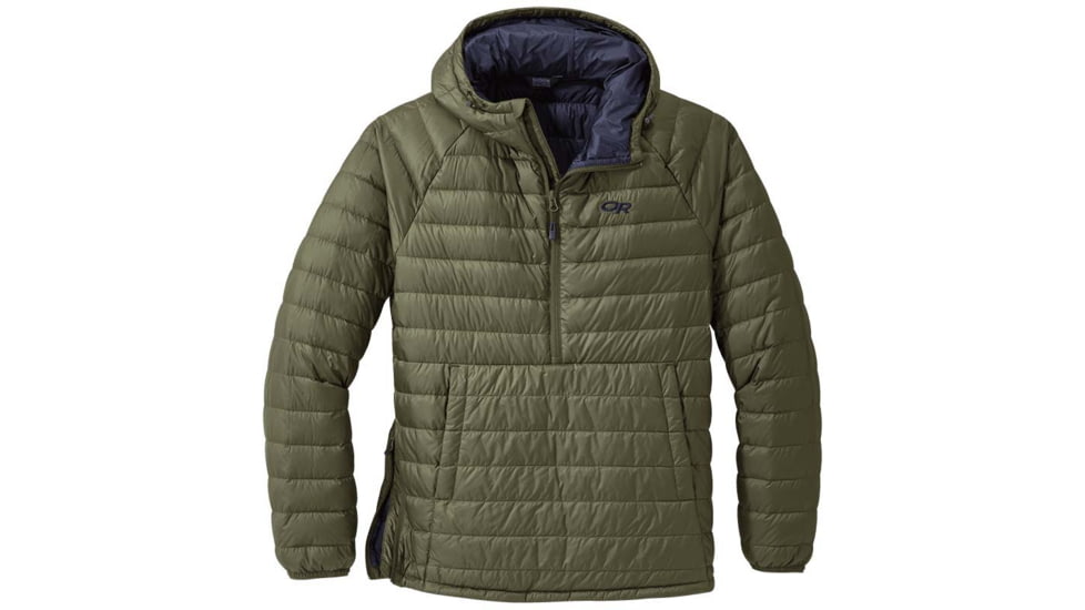 Outdoor Research Transcendent Down Pullover - Mens, Fatigue, Large, 2775710740008