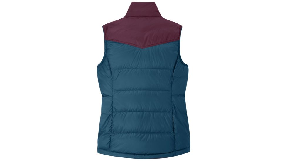 Outdoor Research Transcendent Down Vest - Womens, Celestial Blue/Cacao, Small, 2681071726006