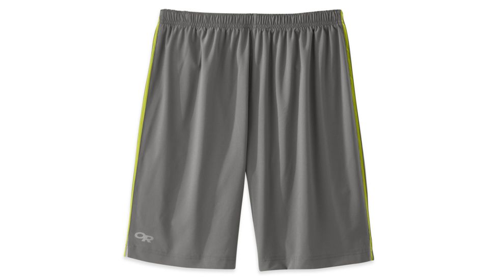 Outdoor Research Turbine Shorts - Men's-Pewter/Lemongrass-7 in-Small