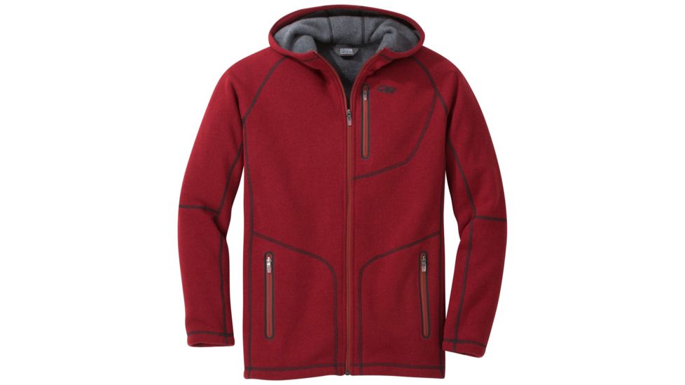 Outdoor Research Vashon Fleece Full-Zip - Mens, Firebrick, S, 2681141285006