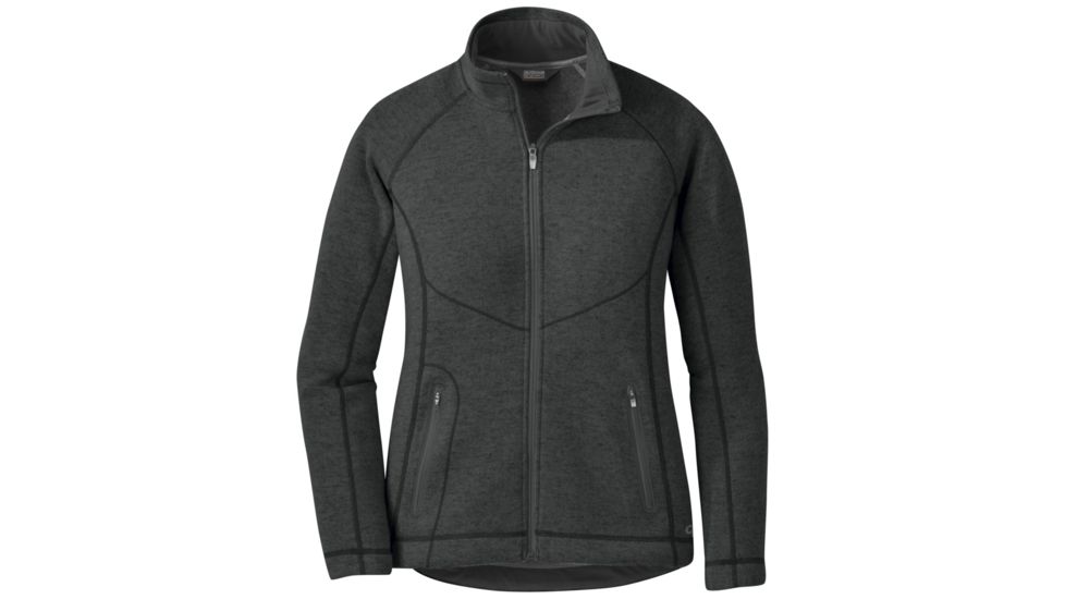 Outdoor Research Vashon Fleece Full-Zip - Womens, Charcoal Heather, Small, 2681350893006