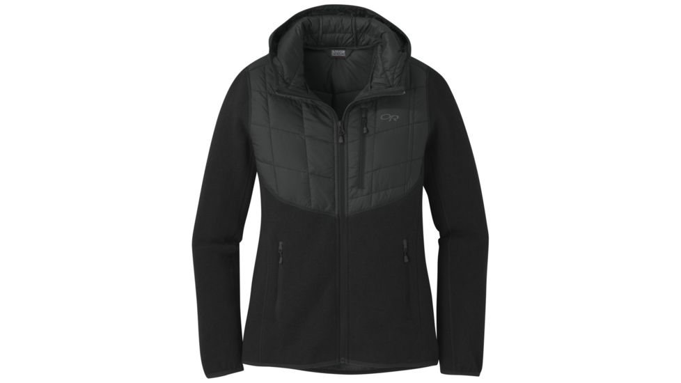 Outdoor Research Vashon Hybrid Full-Zip - Women's, Black Heather, Large, 2681330012008