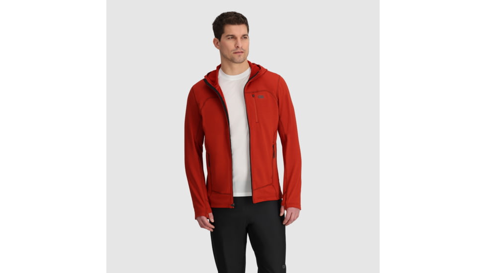 Outdoor Research Vigor Grid Fleece Full Zip Hoodie - Mens, Jupiter, S, 3005032756006