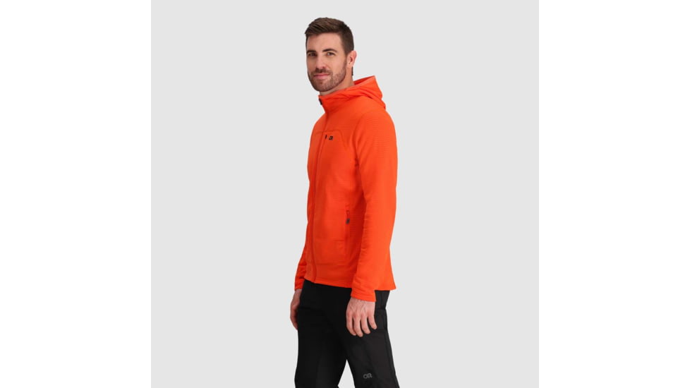 Outdoor Research Vigor Grid Fleece Full Zip Hoodie - Mens, Spice, Small, 3005032448006