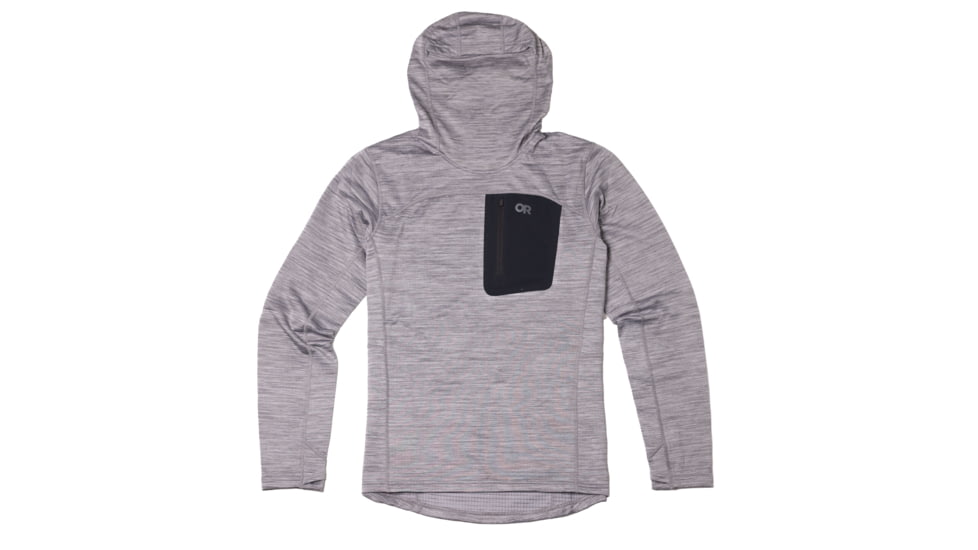 Outdoor Research Vigor Grid Fleece Pullover Hoodie - Men's, Grey Heather, Large, 3005021050008