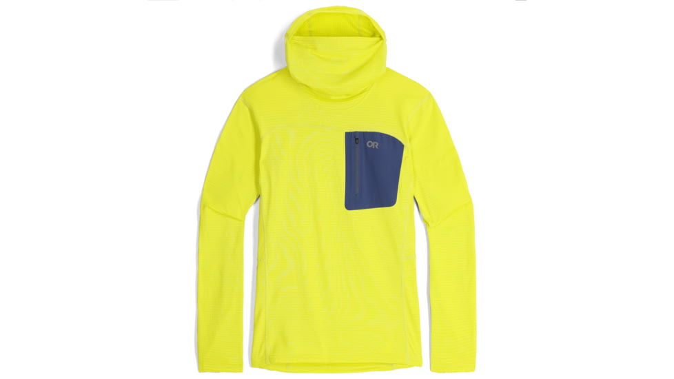 Outdoor Research Vigor Grid Fleece Pullover Hoodie - Men's, Sulphur, Extra Large, 3005021584009