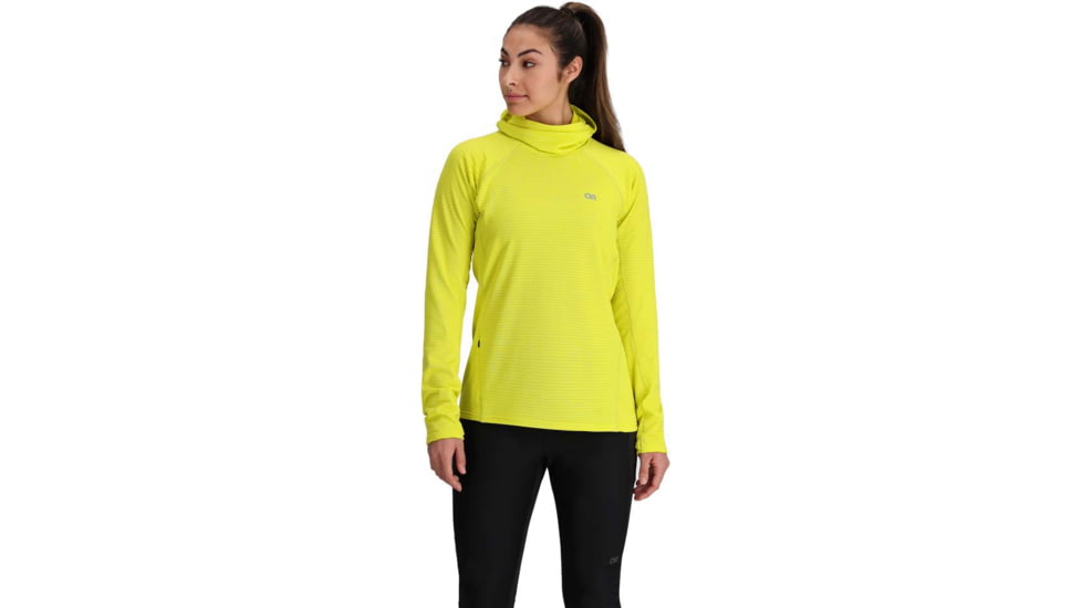 Outdoor Research Vigor Grid Fleece Pullover Hoodie - Womens, Sulphur, Medium, 3005251584007