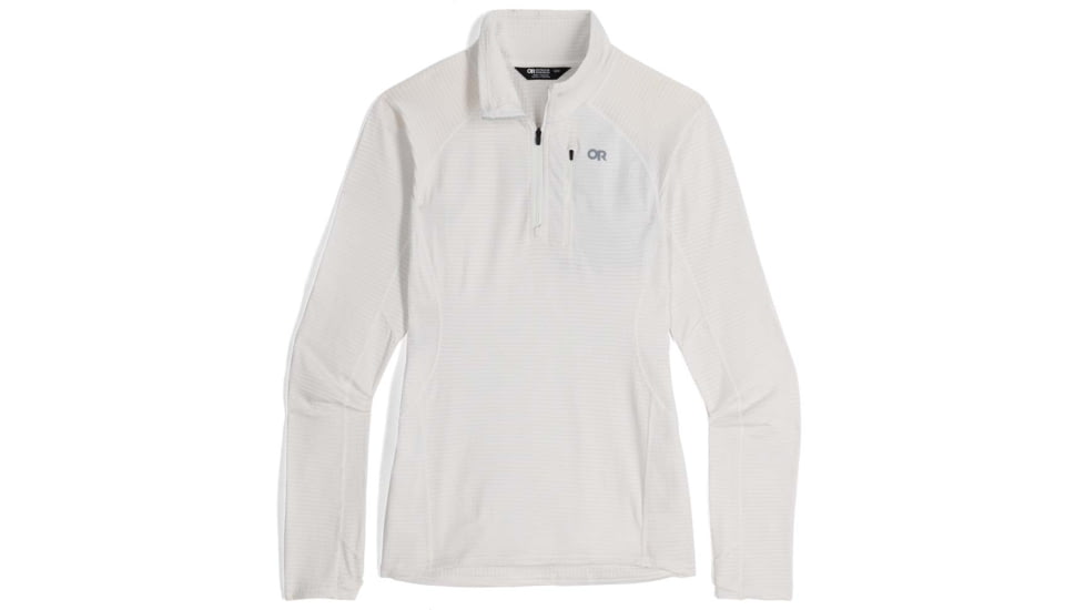 Outdoor Research Vigor Grid Fleece Quarter Zip Hoodie - Women's, Snow, Medium, 3005232033007