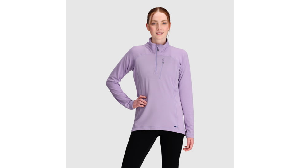 Outdoor Research Vigor Quarter Zip - Womens, Lavender, XL, 2714740320009