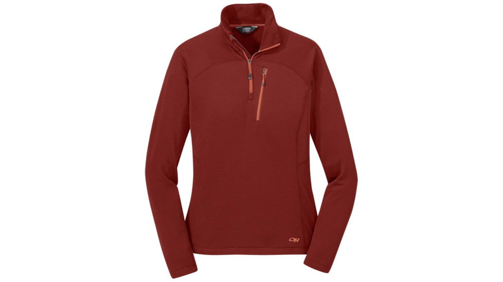Outdoor Research Vigor Quarter Zip - Women's, Large, Madder, 2714741859008