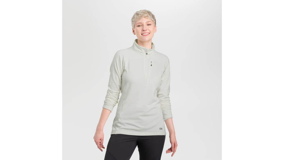 Outdoor Research Vigor Quarter Zip - Womens, Snow, M, 2714742033007