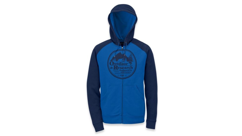 Vintage Camp Zip Hoody - Mens-Glacier/Abyss-X-Large