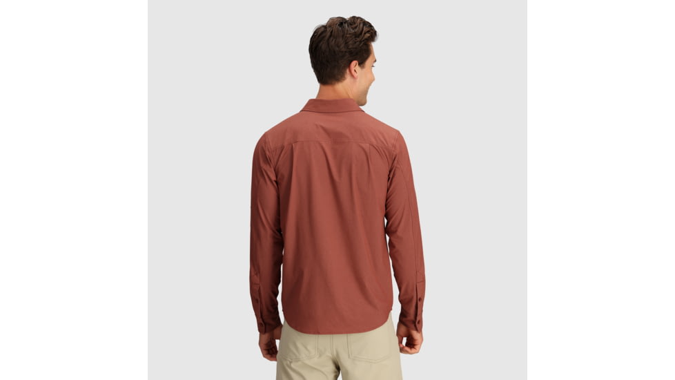 Outdoor Research Way Station L/S Shirt - Mens, Brick Heather, S, 2799592294006