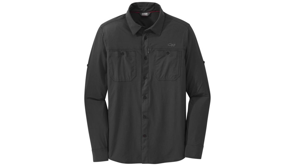 Outdoor Research Wayward Long Sleeve Shirt - Mens, Black, 2XL, 2692210001010