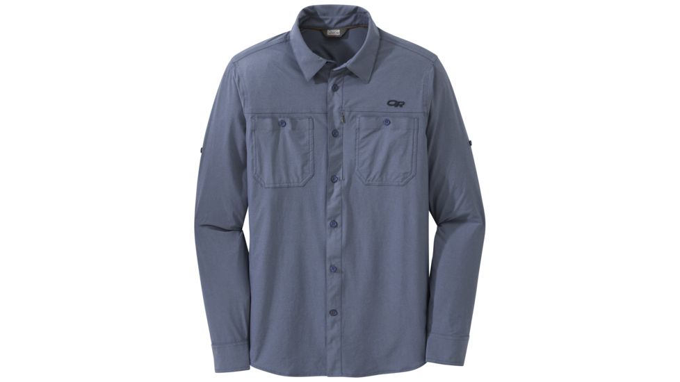 Outdoor Research Wayward Long Sleeve Shirt - Mens, Steel Blue, Extra Large, 2692211421009