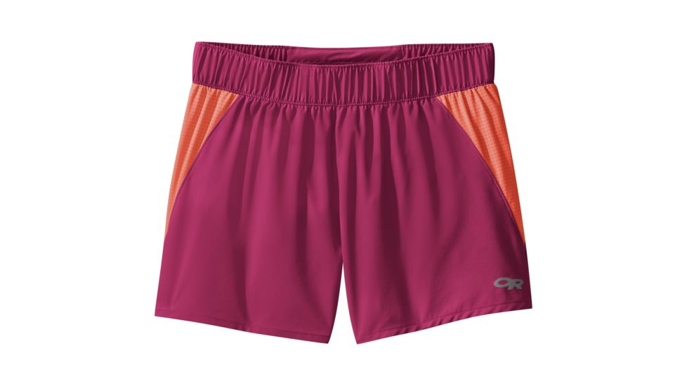 Outdoor Research Windward Shorts - Womens, Sangria/Bahama, Large, 2692321493008
