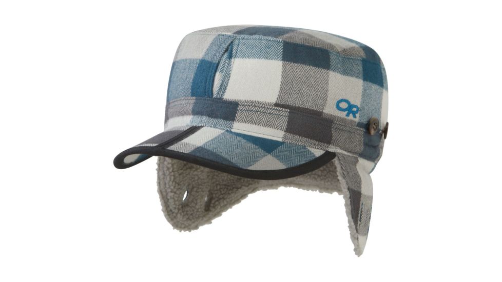 Outdoor Research Yukon Cap, Prussian Blue Plaid, Large, 2436581644008