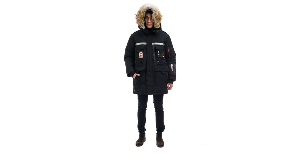 Outdoor Survival Canada Mission Artic Parka - Mens, Orca Black / Black, Medium, OS1091-ORCA BLACK / BLACK-M