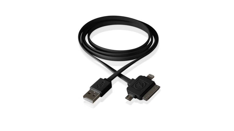 Outdoor Tech Calamari 3 in 1 USB Cable-Black