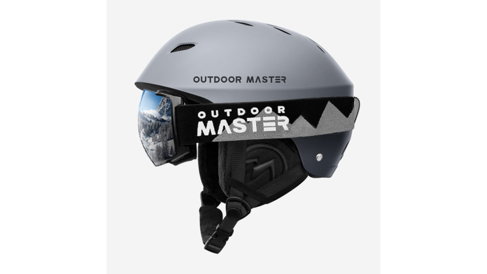 Outdoormaster Bundle Sale - PRO Goggle + KELVIN Helmet, Grey, XL 23.6-24.8 inches, 805386
