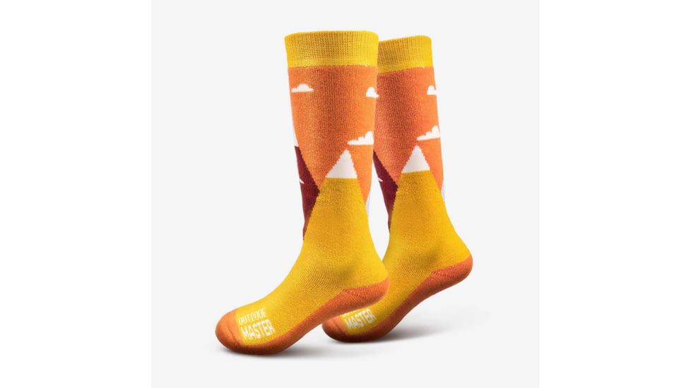 Outdoormaster Kids Merino Wool Ski Socks, Purple Gray, S 2-Pair Pack, 804221