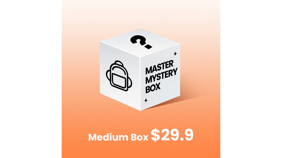 Outdoormaster Master Mystery Box - Medium Box 3-4 Items Inside, 804713+804270 +804271