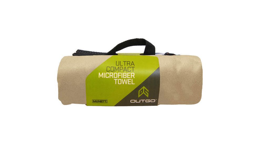 Outgo Microfiber Towel, 20 x 40 in., Khaki UG68136