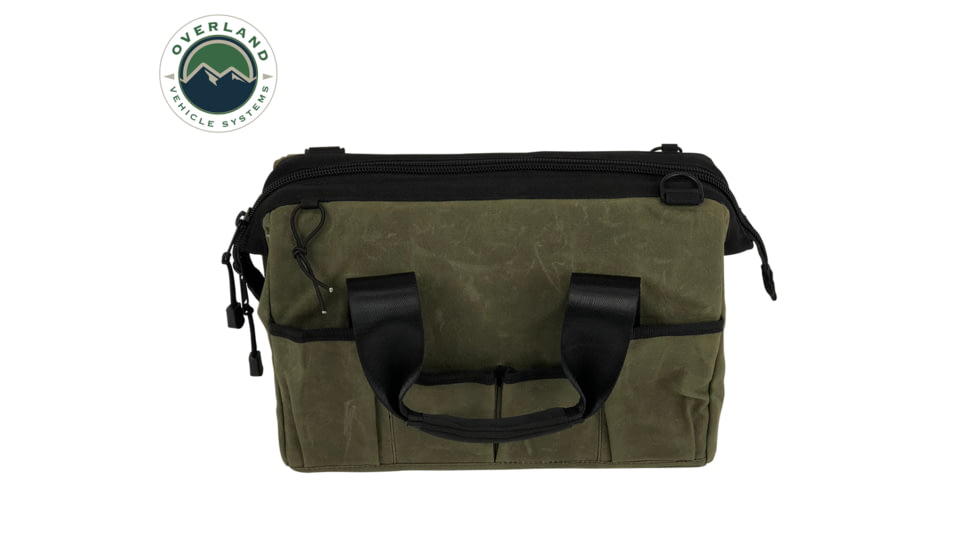 Overland Vehicle Systems All Purpose Tool Bag 16 Waxed Canvas, Green, 21119941