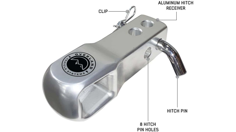 Overland Vehicle Systems Aluminum Receiver Mount, Raw, 19109902