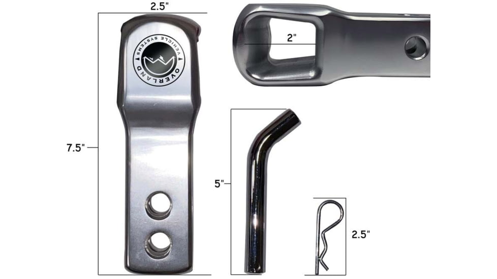 Overland Vehicle Systems Aluminum Receiver Mount, Raw, 19109902