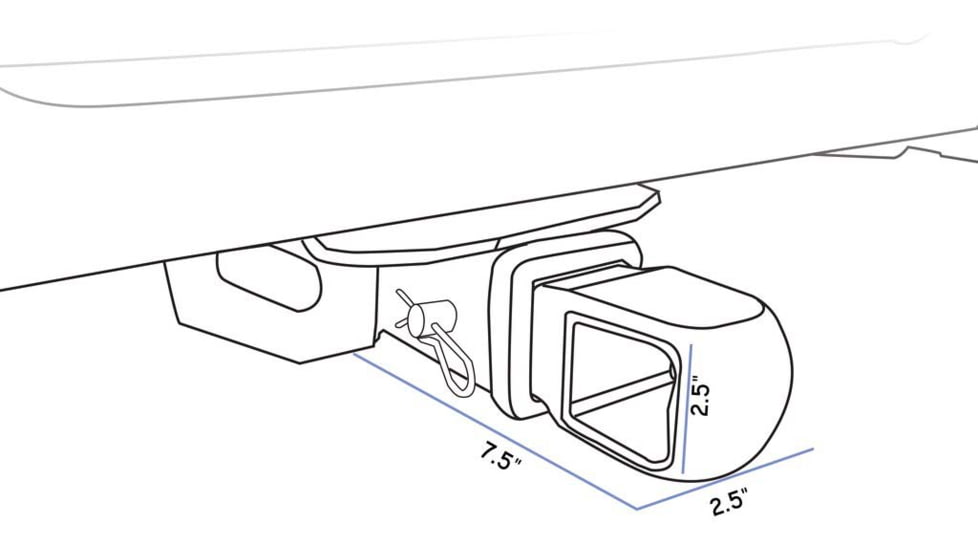 Overland Vehicle Systems Aluminum Receiver Mount, Raw, 19109902