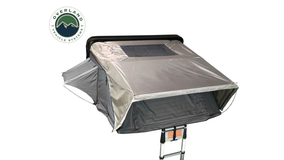 Overland Vehicle Systems Bushveld Hard Shell Roof Top Tent, 4 Person, Gray/Green, 18089901